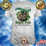 Welcome To O'Squatch's Irish Pub Corned Beef And Cabbace Shepard's Pie Live Irish Entertainment Housed Brewed Irish Ale Shirt