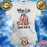 When Life Throws You A Curve Lean Into It Ballet Flowers Shirt Ladies tee