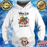 When Life Throws You A Curve Lean Into It Crochet Flowers Shirt Hoodie