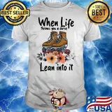 When Life Throws You A Curve Lean Into It Roller Skating Flowers Shirt