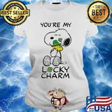 You’re My Lucky Charm Snoopy And Woodstock Patricks Day Shirt Ladies tee