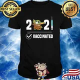2021 Vaccinated Baby Yoda Wear Mask Shirt