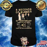 5 Seconds Of Summer 10th Anniversary 2011 2021 Sos Thank You For The Memories Signature Shirt