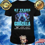 67 Years 1954 2021 Godzilla Thank You For The Memories Signature Shirt