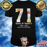 71 Years Of Peanuts 1950 2021 Thank You For The Memories Shirt