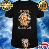 38 Years 1983 2021 Red Hot Chili Peppers Thank You For The Memories Signature Shirt