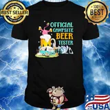 Camping Flamingo Beer Official campsite beer tester Shirt