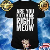 Are You Kitten Me Right Meow Quote Shirt
