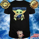 Baby Yoda Hug Ball Team Cowboys Shirt