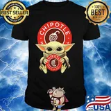 Baby Yoda Hug Chipotle Mexican Girl Logo Shirt