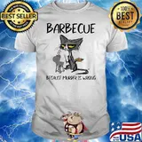 Barbecue Because Murder Is Wrong Cat Shirt