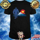 Bigfoot Sun Mountain State Flag of Colorado Shirt