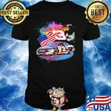 Born To Run Dale Earnhardt Signature Nascar American Flag Shirt