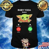 Calling To Baby Yoda Mobile Shirt