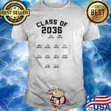 Class Of 2036 Handprint First Day Kindergarten Grow With Me Shirt