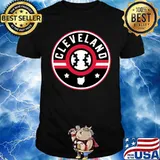 Cleveland Baseball Stars and Stripes Ohio Map Outline Shirt