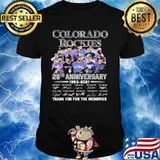 Colorado Rockies 28th Anniversary 1993 2021 Thank You For The Memories Signature Shirt