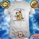 Cooktails And Pugs Make Me Happy Humans MAke My Head Hurt Shirt