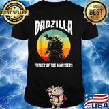 Dadzilla Father Of The Monsters Vintage Sunset Shirt