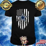 Dallas Fan Football Love CowBoys Best Father's Day American Flag Shirt