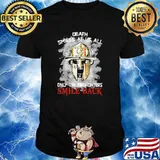 Death Smiles At Us All Only The Firefighter Smile Back Skull Shirt