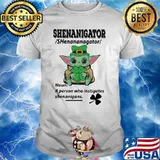 Definition Shenanigator Noun A Person Who Instigates Baby Yoda Irish Patricks Day Shirt