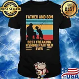 Father And Son Best Freaking Fishing Partner Ever Vintage Shirt