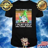 Gnomes St Patrick's Day That's what I do I play golf and I know things vintage shirt