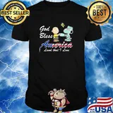 God Bless American Land That I Love Snnopy And Charlie Covid 19 Shirt
