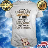 I Am A April Girl I Was Born With My Heart A Fire In My Soul And A Mouth I Can't Control Lepoard Shirt