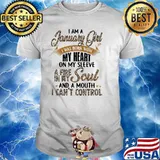 I Am A January Girl I Was Born With My Heart A Fire In My Soul And A Mouth I Can't Control Lepoard Shirt
