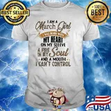 I Am A March Girl I Was Born With My Heart A Fire In My Soul And A Mouth I Can't Control Lepoard Shirt