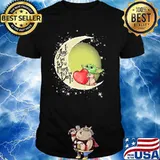 I Love You To The Moon Back Yoda Shirt