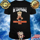 In A World Where You Can Be Anything Be A Cleveland Browns Eagles Fan Baby Groot Shirt
