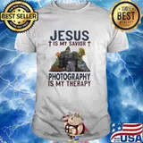 Jesus Is My Savior Photography Is My Therapy Shirt