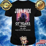 John Wick 07 Years 2014 2021 Keanu Reeves Thank You For The Memories Signature Shirt