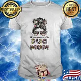 Kinda Busy Being A Pug Mom Flower shirt