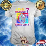 Level 7 Unlocked Among Since 2014 With Us 7th Birthday Shirt