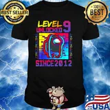 Level 9 Unlocked Among With Us 9th Birthday Since 2012 Shirt