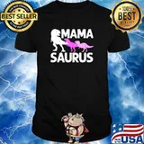 Mama Saurus For Mommy Dinosaur Mom Of Twins shirt