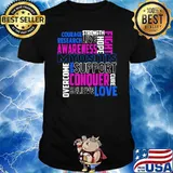 Myositis Awareness Dermatomyositis Related Blue Ribbon Shirt