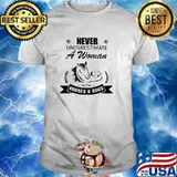 Never Underestimate A Woman With Horses And Dogs Shirt
