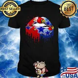 Nfl louisville cardinals and dallas cowboys lips logo shirt