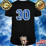 Number 30 Baseball Shirt Sports 30th Birthday Shirt
