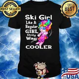 Ski Girl Like A Regular Girl Only Way Cooler Unicorn Shirt