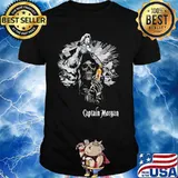 Skull Holding Captain Morgan Logo Shirt