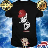 Skull Wear Hat And Holding Cummins Shirt