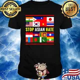 Stop AAPI Hate Support Awareness Stop Asian Hate Flag Shirt