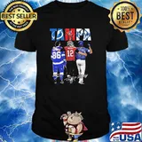 Tampa Bay Buccaneers Tampa Rays Downs Kucherov Tom Brady Arozarena And Guenzatti Signature Shirt