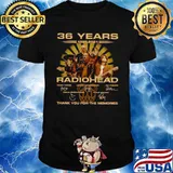 The Radiohead 36 Years 1985 2021 Signatures Thank You For The Memories shirt